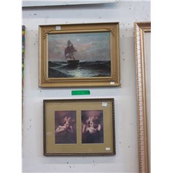 2 Vintage framed prints