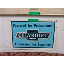 Tin Chevrolet sign - used