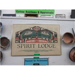 Framed 1986 "Spirit Lodge" poster