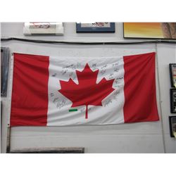 Autographed Canadian flag - Men's Softball team