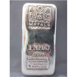 ONE KILO! .999 Fine Silver Investors Bar