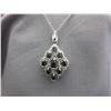 Image 1 : New Sterling Silver, Sapphire & Diamond Necklace