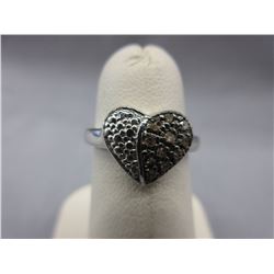 New Heart Shape Champagne Diamond Ring