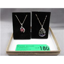2 Sterling Silver Necklace Sets