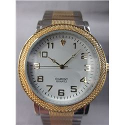 Mans New  2-Tone Expandable Band Watch