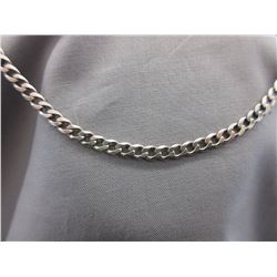 Italian Curb-link Sterling Silver 22 inch Chain