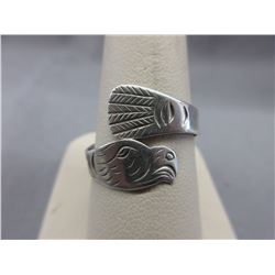 First Nations Sterling Silver Adjustable Ring