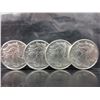 Image 1 : 4 Walking Liberty Silver Rounds