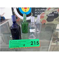 4 New glass bowls for pipes