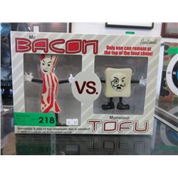 Mr. Bacon vs Monsieur Tofu bendable toys