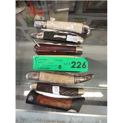 8 Used folding knives