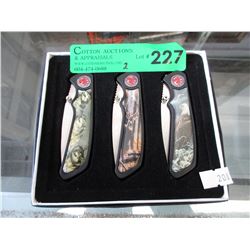 6 New folding knives - 3" blades