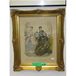 Framed Harpers Bazar print