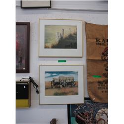 2 Framed J. V. Poppin prints