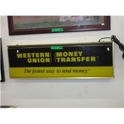 Electric Western Union sign - used