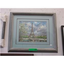 Framed print of the Eiffel Tower
