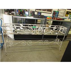 Vintage 6 Foot long Wrought iron plant stand