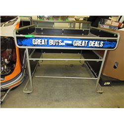Rolling industrial product display