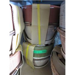 2 Sets of new glazed ceramic plant pots.