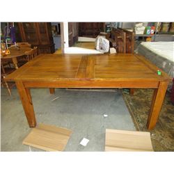 New - Wood dining table with pop up leaf