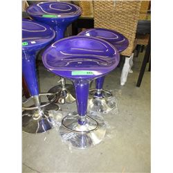New  - Purple hydraulic bar stool