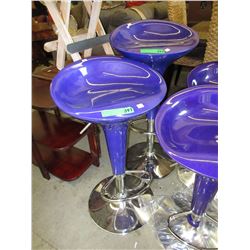 New  - Purple hydraulic bar stool
