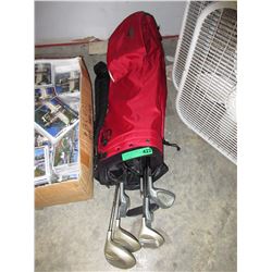 Used golf clubs in bag
