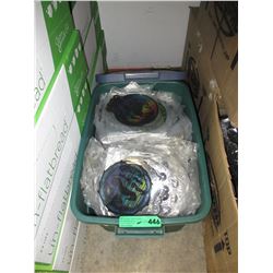 Tote full of new plastic decorative window decals