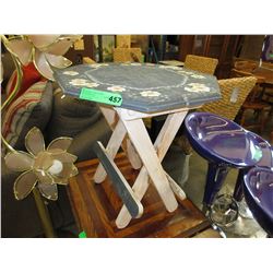 Folding wood accent table - used
