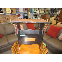 Vintage wood magazine stand