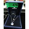 Image 2 : Swarovski Blue & Clear Crystal Necklace