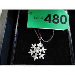 Sterling Silver & Diamond Snowflake pendant