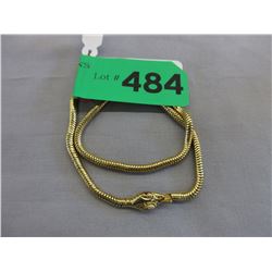 Vintage - 13 inch 9KT Gold plated snake bracelet