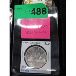 1962 Canadian Silver Dollar coin