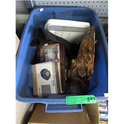 Tote of misc. assorted household items