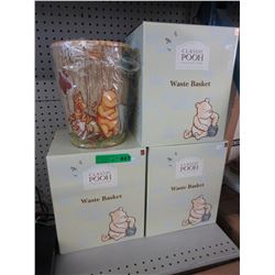 3 New "Winnie the Pooh" waste baskets