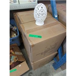 6 Cases of egg shaped candle holders