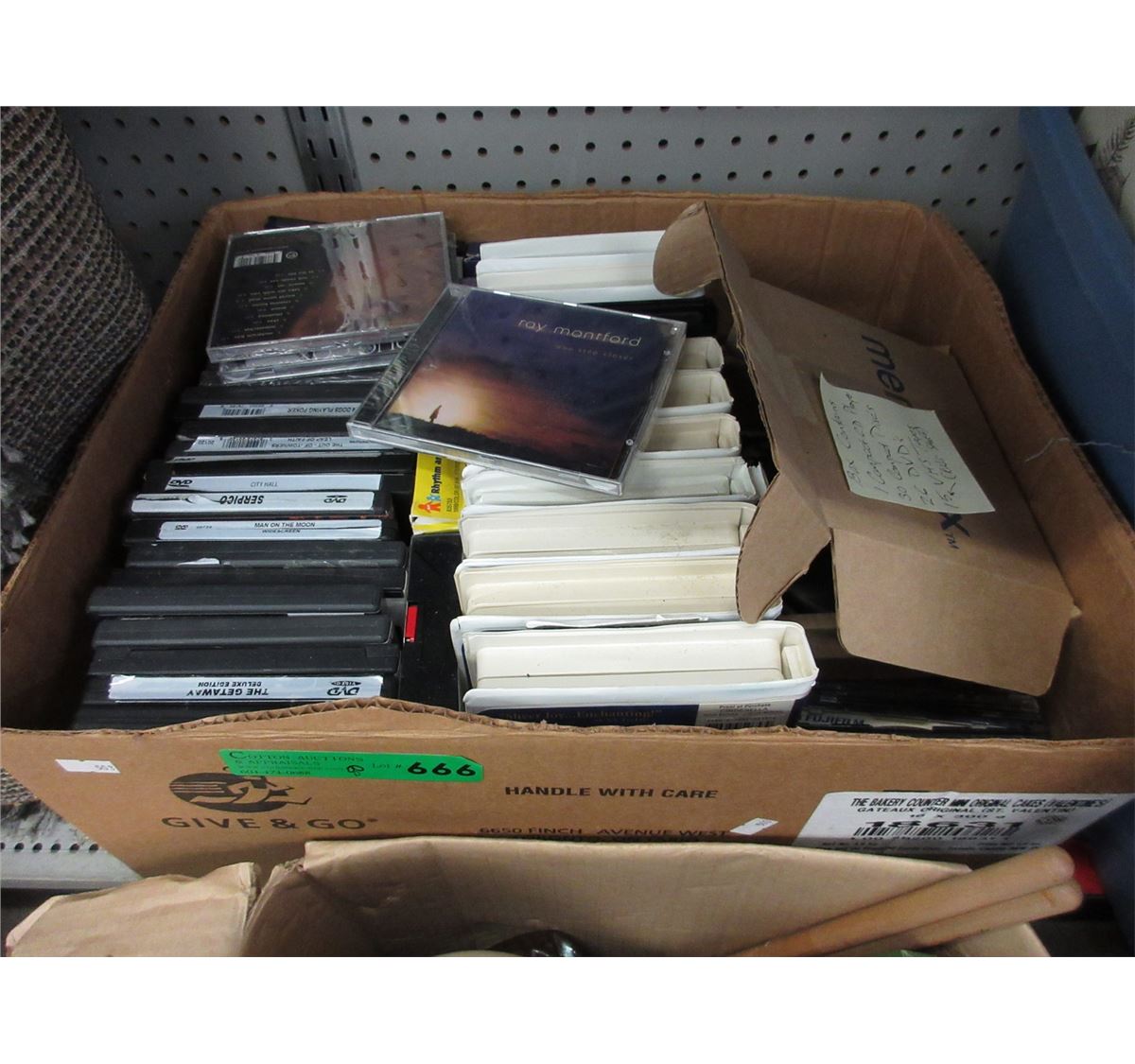 Used CD player, CDs, DVDs & VHS tapes