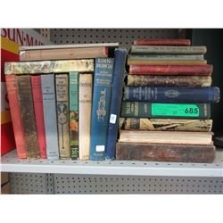 22 Vintage hardcover books