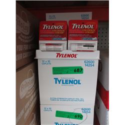 2 Cases of Tylenol Extra Strength caplet vials