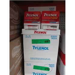 2 Cases of Tylenol Extra Strength caplet vials