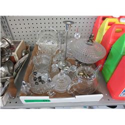 Decorative household items - mostly glass