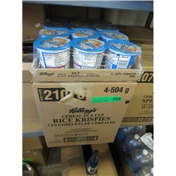 2 Cases of Kellogg's Rice Krispies cereal in a cup