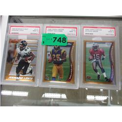 3 Graded 1990's Football cards