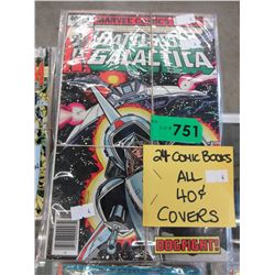 24 Comic books - All 40c covers