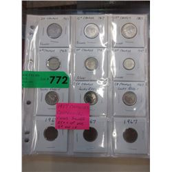 1967 Canadian Centennial Silver coins