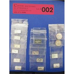 14 Assorted .999 Fine Silver Art bars & rounds