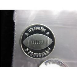 4 x .999 Silver "It's Time for Football" rounds