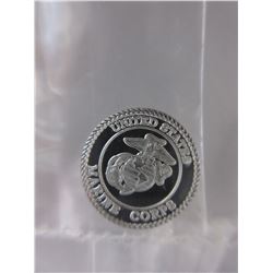 4 x .999 Silver "US Marine Corp" art rounds