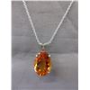 Image 1 : 13 CT Oval Cut Citrine pendant set